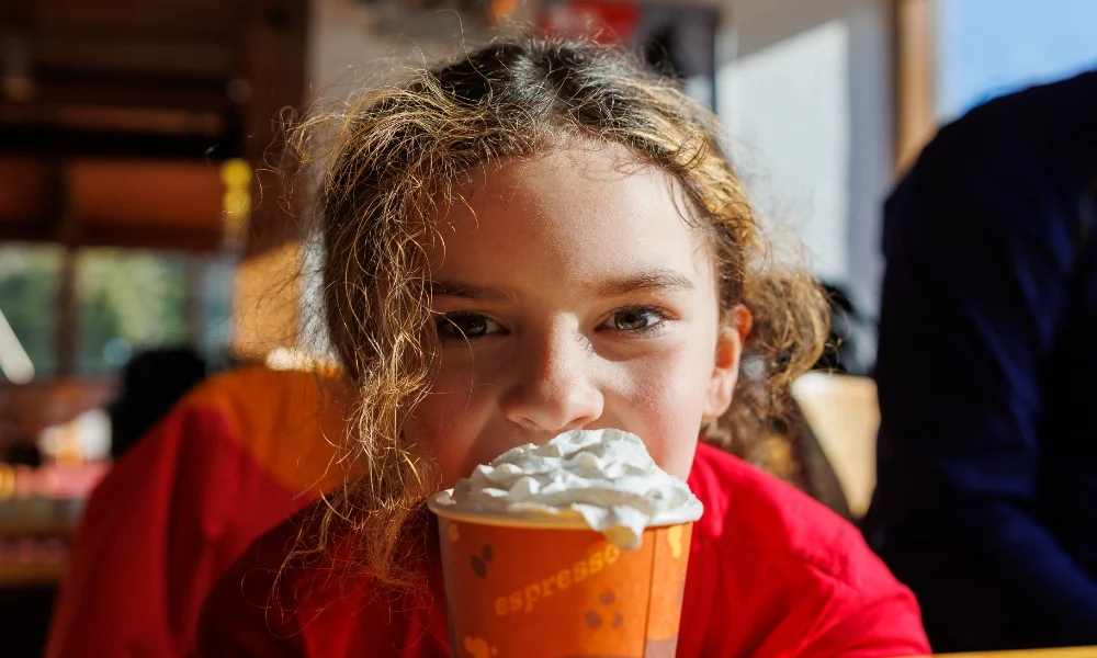 girl and cup of cocoa