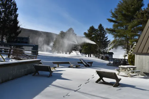 Lower lodge deck snowmaking