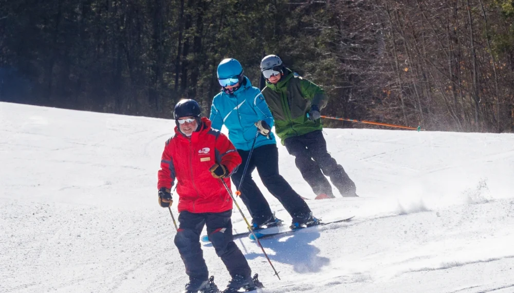 adult ski lesson