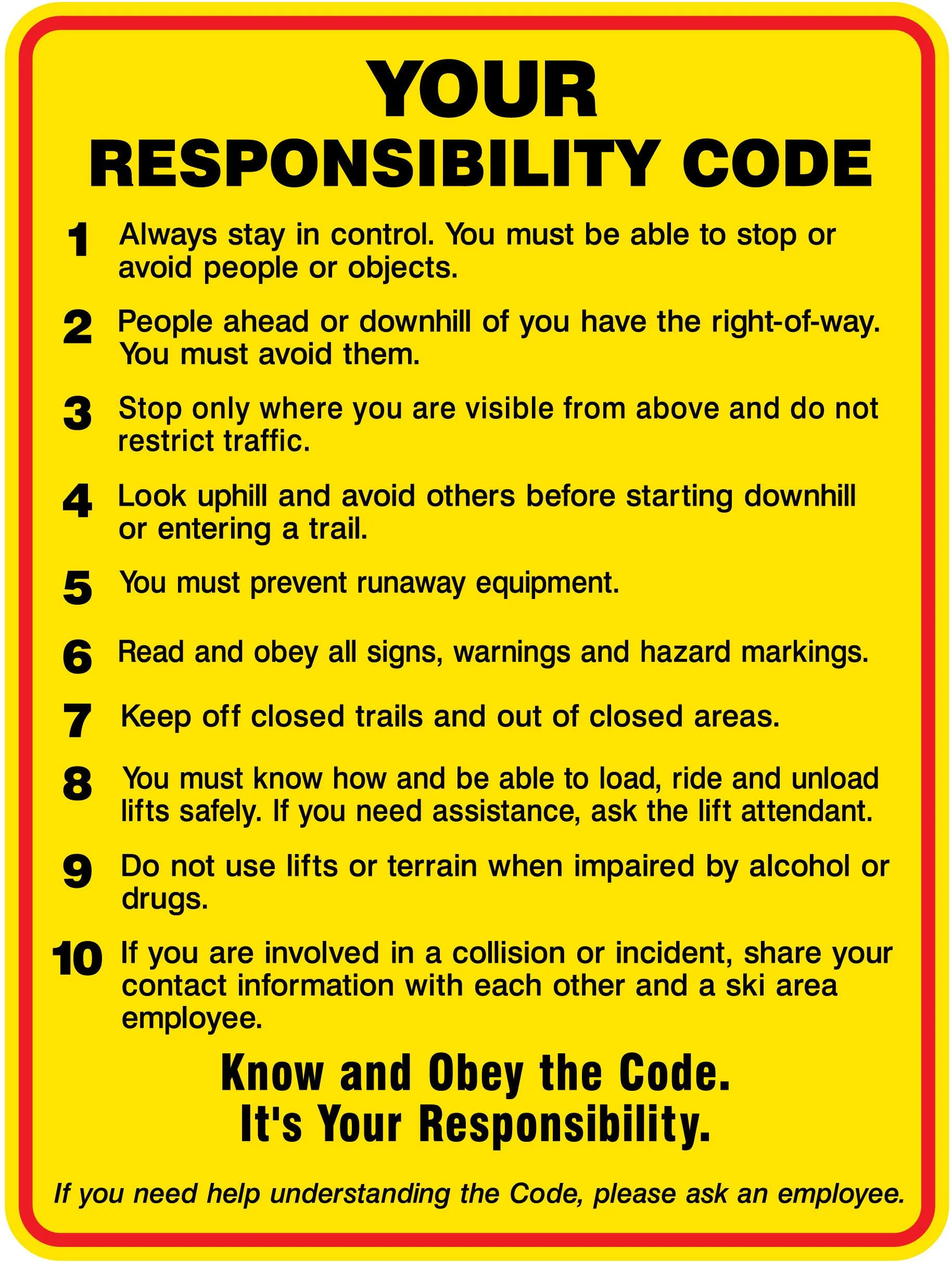 responsibility guidelines graphic