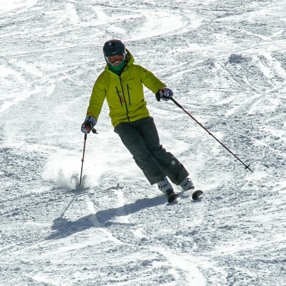 man skiing