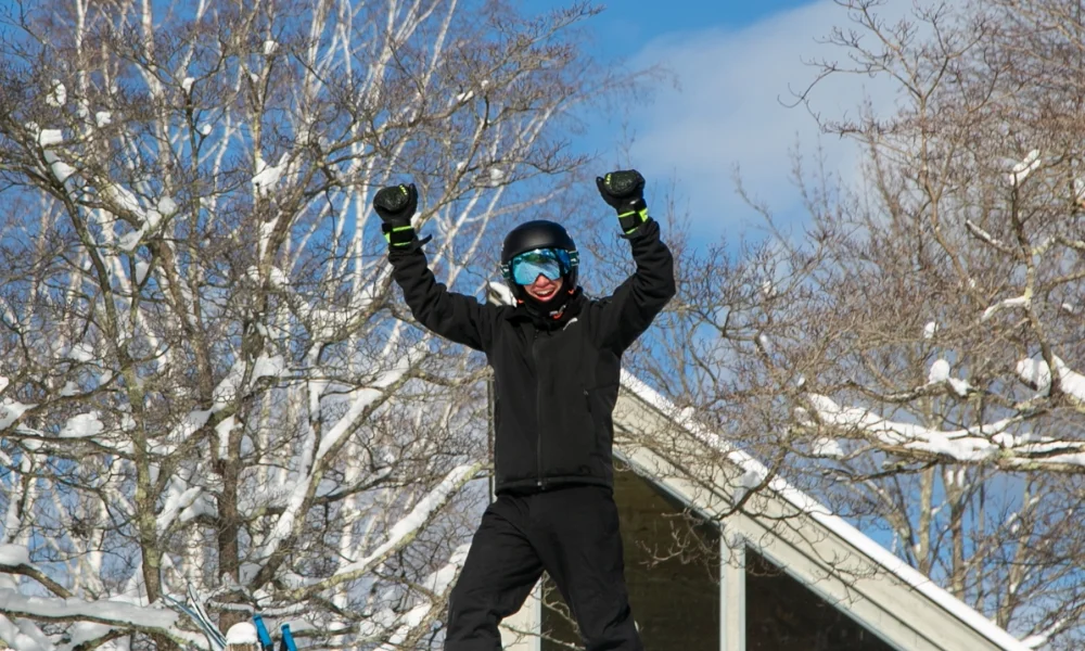 happy skier